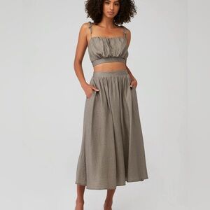 Astr Gray Skirt Set
